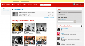 Dashboard u novoj Last.fm beti